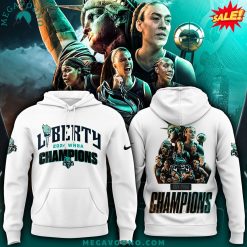 2024 NY Liberty White Pullover Hoodie Final Champions Edition