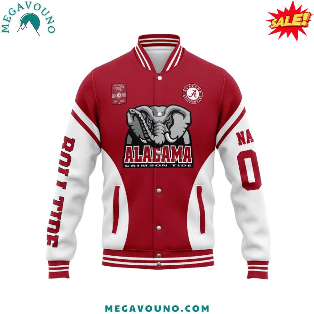 Alabama Crimson Tide 2024 Custom Name Baseball Jacket