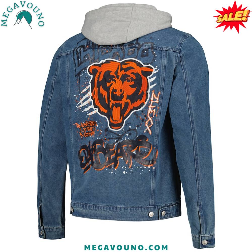 Chicago Bears Hooded Denim Jacket