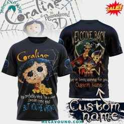 Coraline Halloween 2024 Custom Name T-shirt