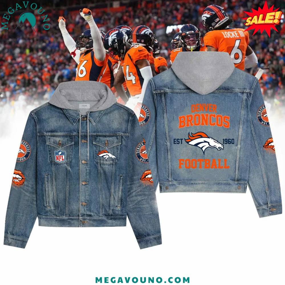 Denver Broncos Denim Hood Jacket