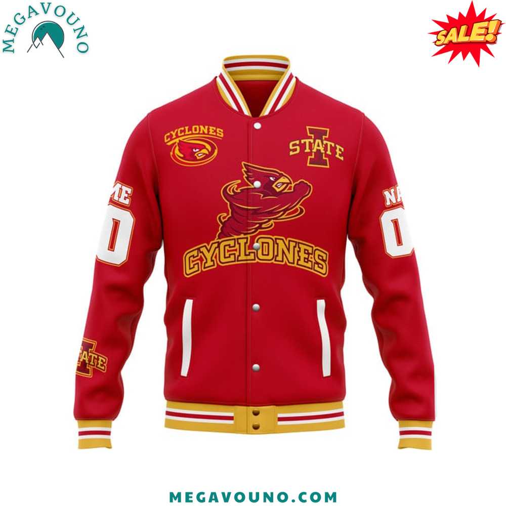 Iowa State Cyclones 2024 Custom Name Baseball Jacket