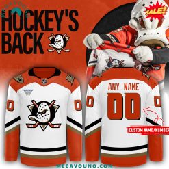 Men’s Orange Anaheim Ducks Hockey Backs Jersey 2024