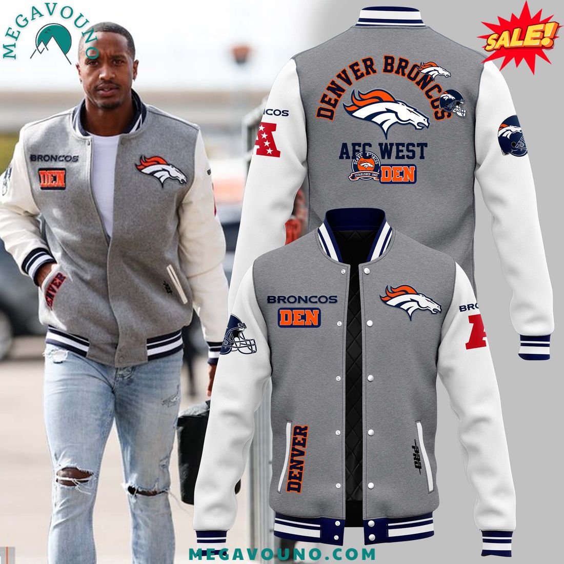 Mens Pro Denver Broncos 2024 Broncos Country AFC West BaseBall Jacket