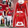 San Francisco 49ers White Hoodie with Red Stripes on the Sleeves