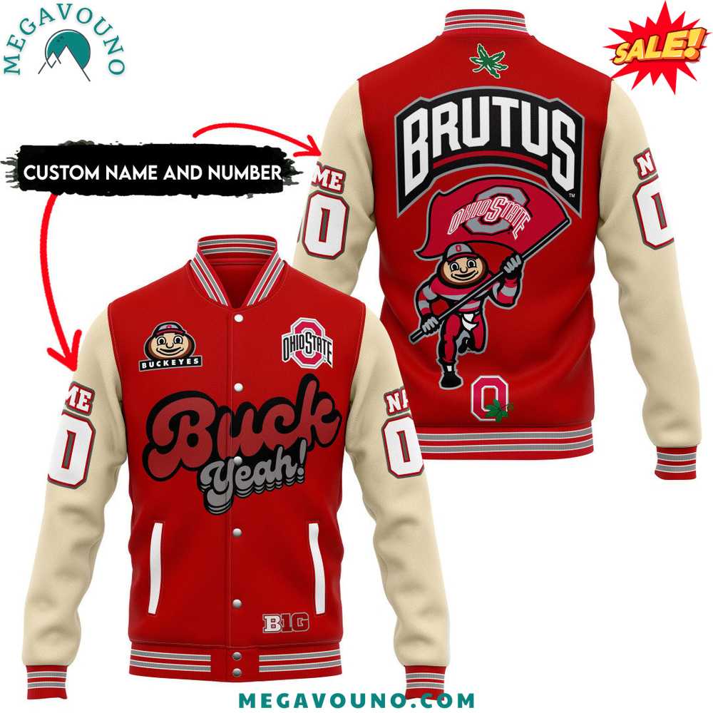 Ohio State Buckeyes 2024 Custom Name Baseball Jacket