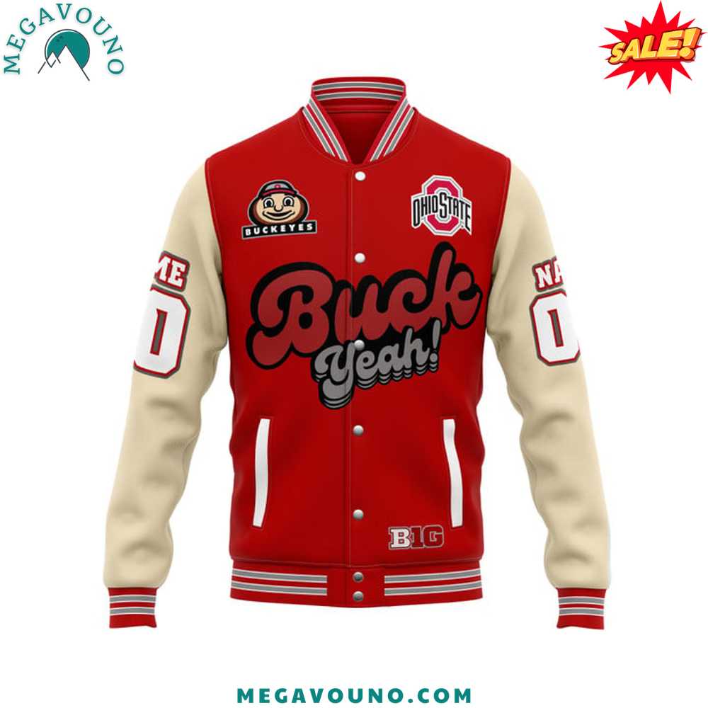 Ohio State Buckeyes 2024 Custom Name Baseball Jacket