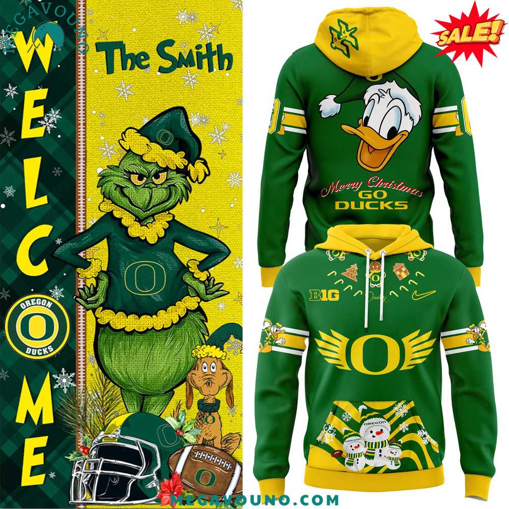 Oregon Ducks Merry Christmas Hoodie