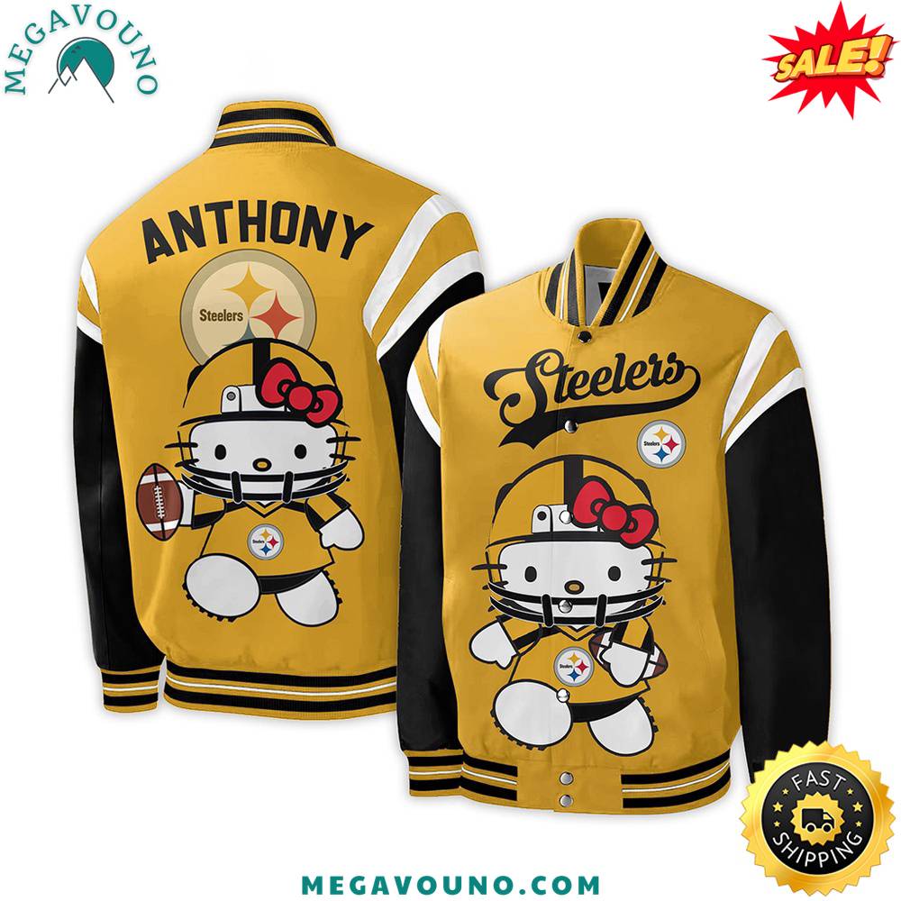 Pittsburgh Steelers X Hello Kitty Baseball Jacket