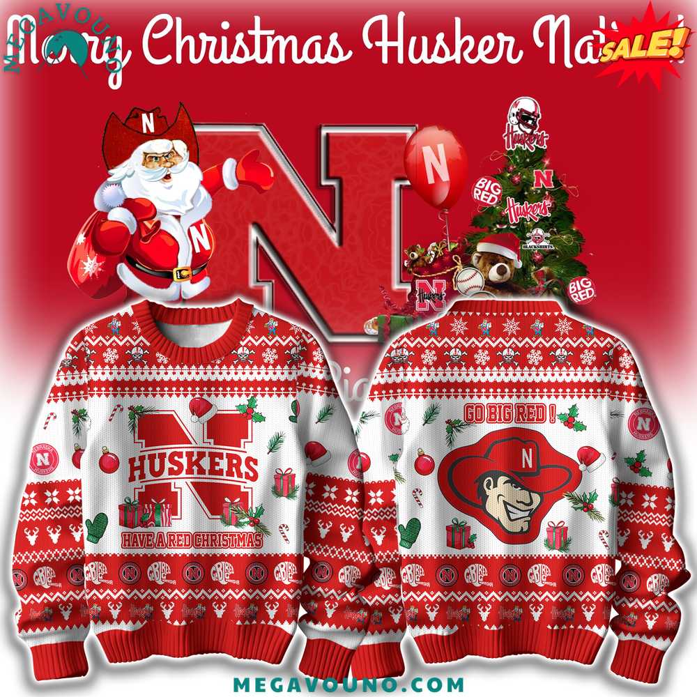 Premium Nebraska Cornhuskers Christmas Sweater