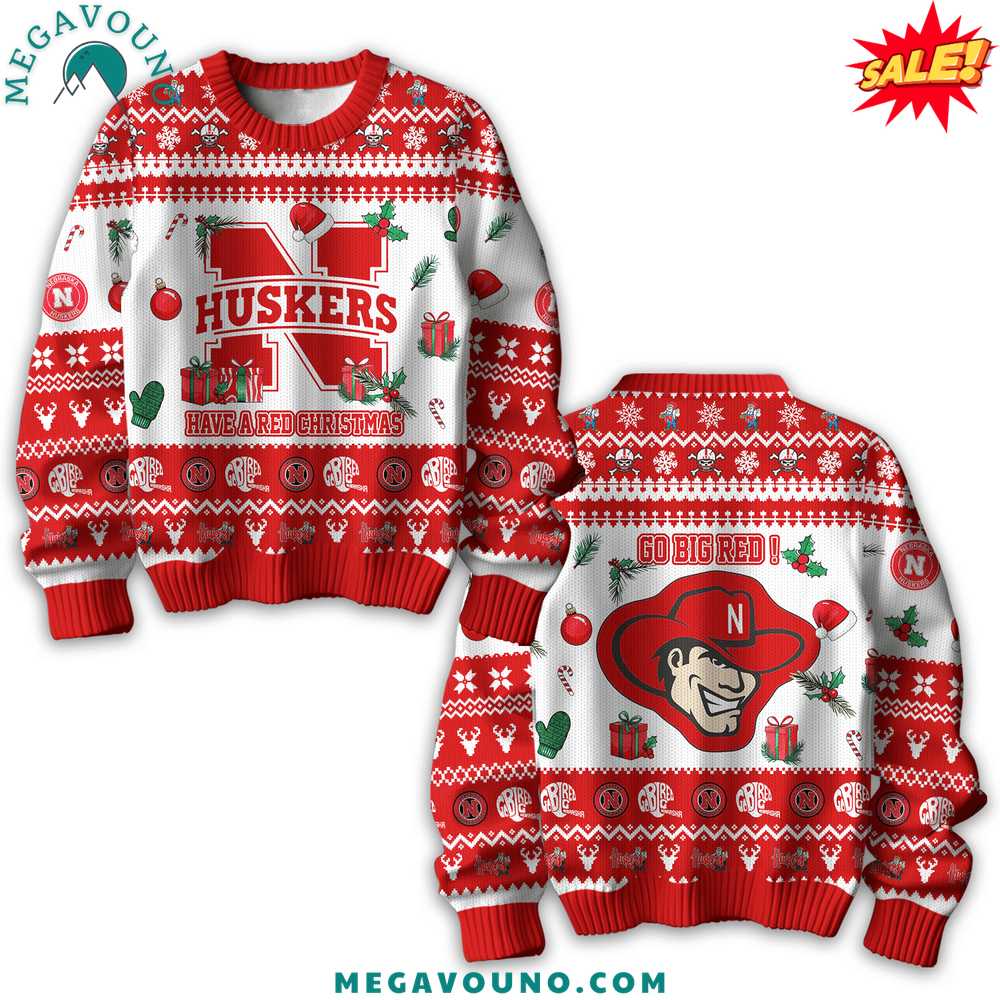 Premium Nebraska Cornhuskers Christmas Sweater