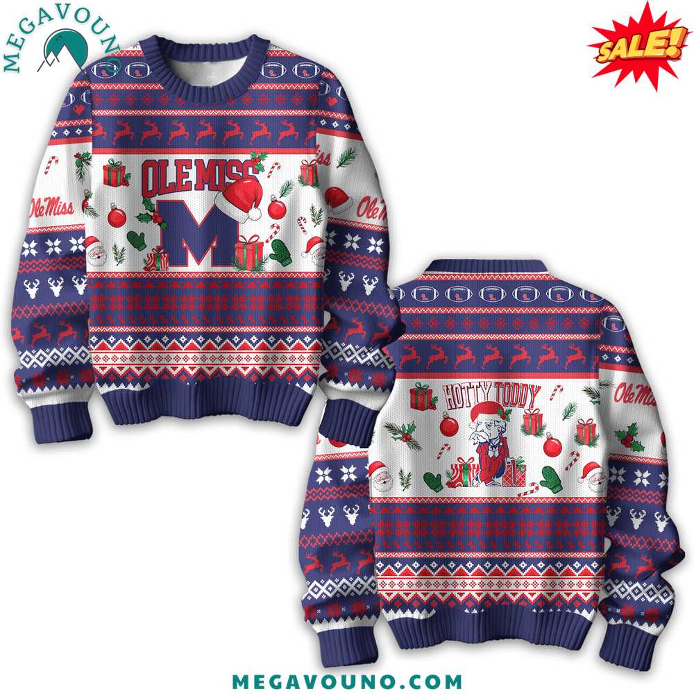 Premium Ole Miss Rebels Christmas Sweater