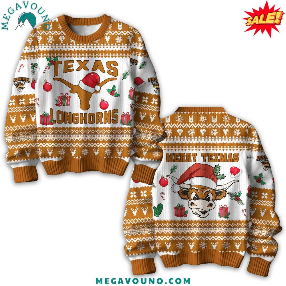 Premium Texas Longhorns Christmas Sweater