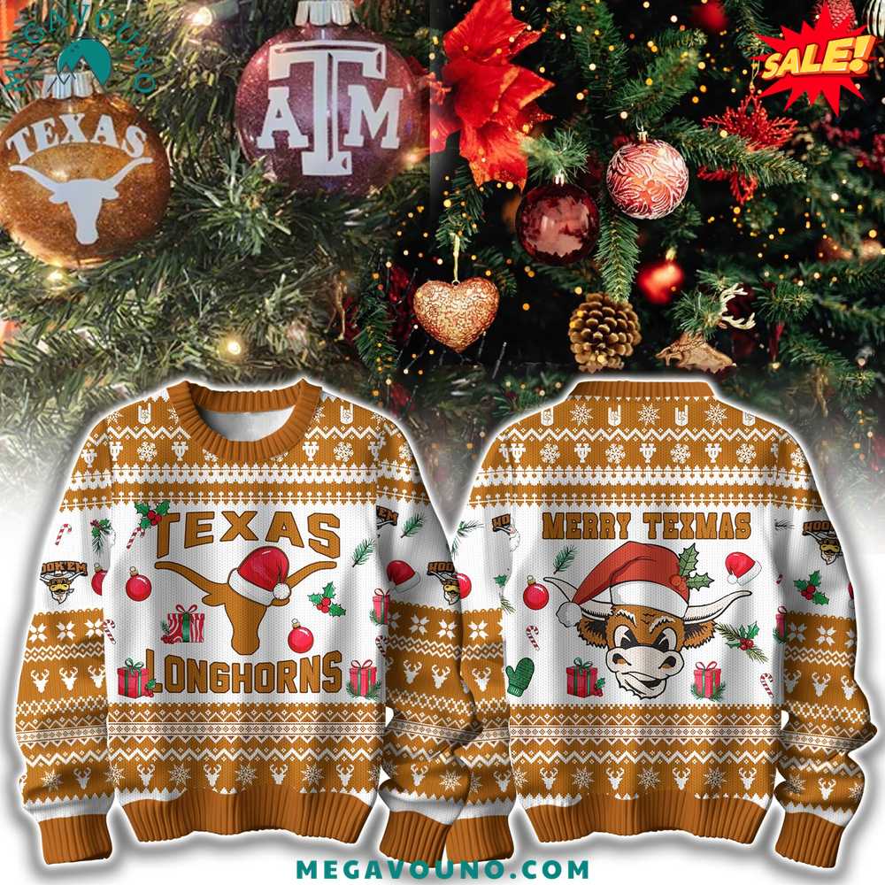 Premium Texas Longhorns Christmas Sweater