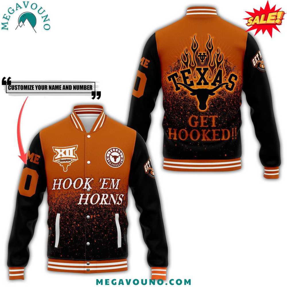 Texas Longhorns 2024 Custom Name Baseball Jacket