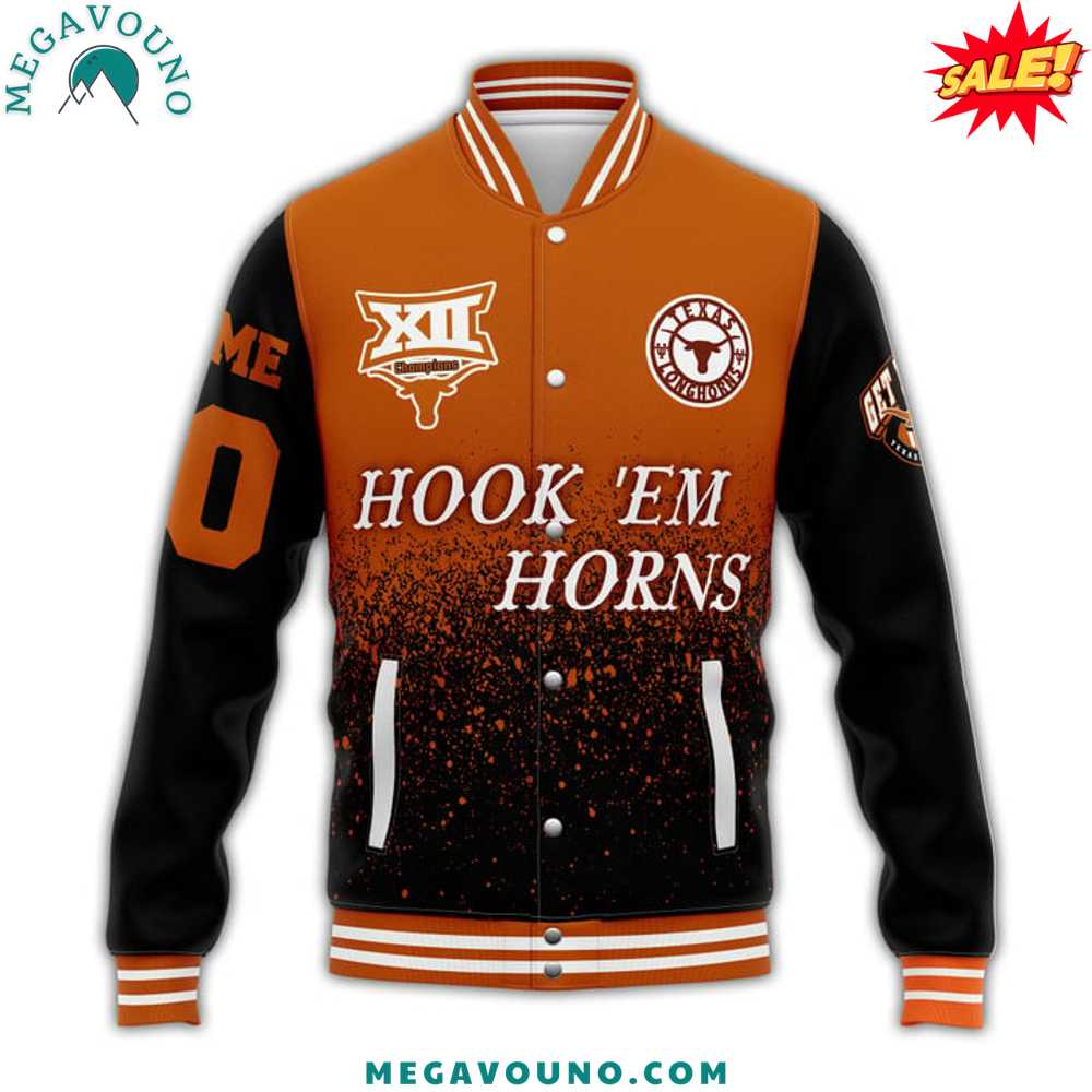 Texas Longhorns 2024 Custom Name Baseball Jacket