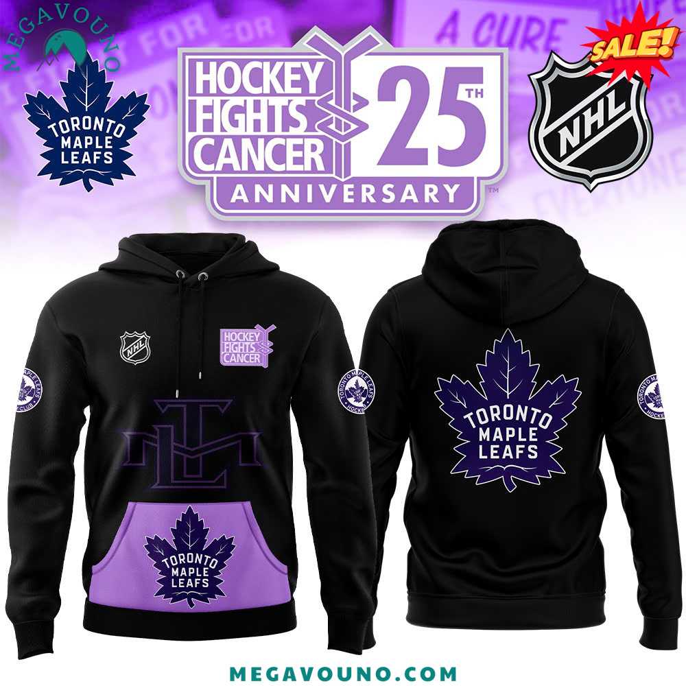 Toronto Maple Leafs x Hockey Fight Cancer 2024 Hoodie