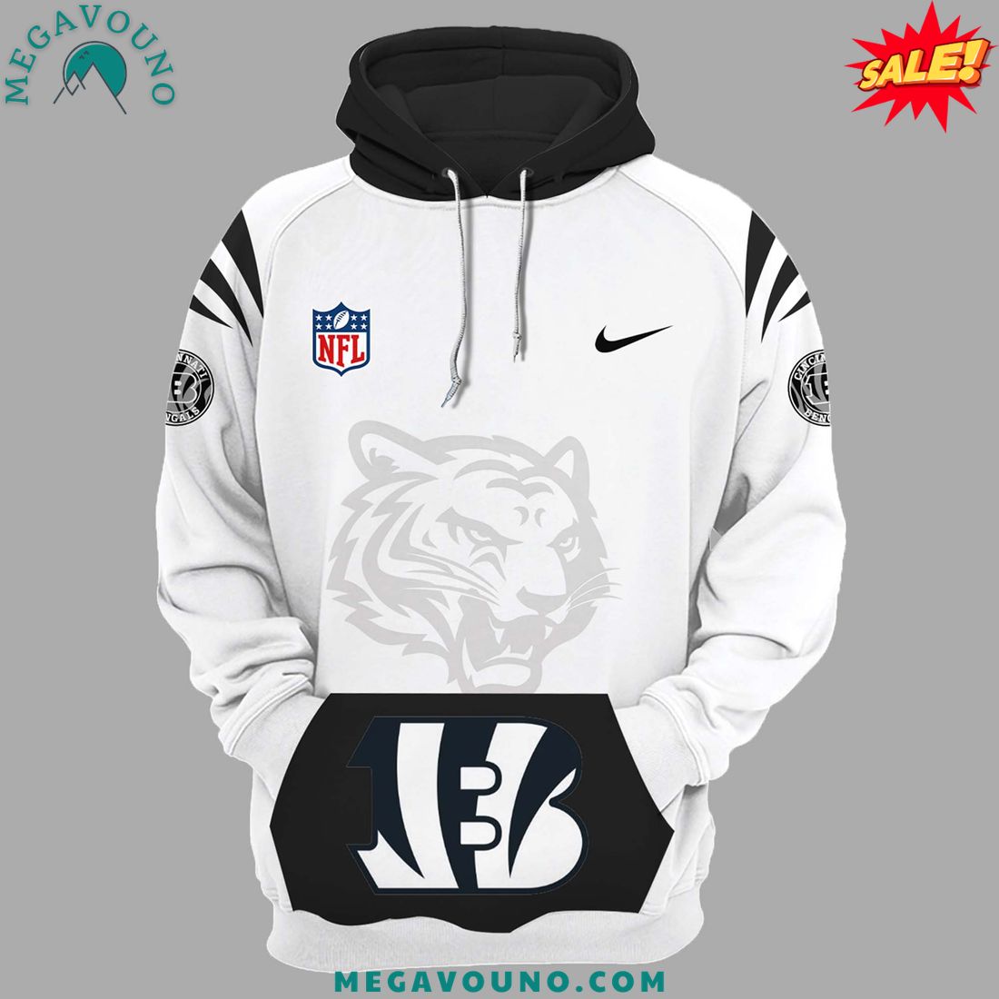 White Cincinnati Bengals 2024 Pullover Hoodie