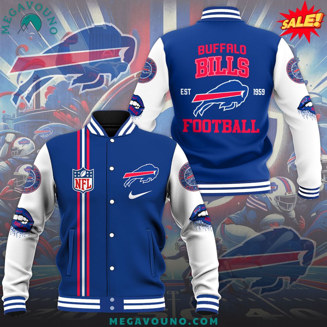 Buffalo Bills Football 2024 Baseball Jacket