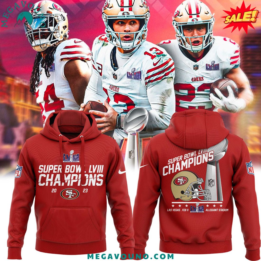 2024 San Francisco 49Ers Super Bowl LVIII Champions Hoodie