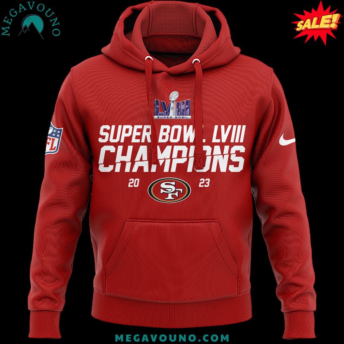 2024 San Francisco 49Ers Super Bowl LVIII Champions Hoodie