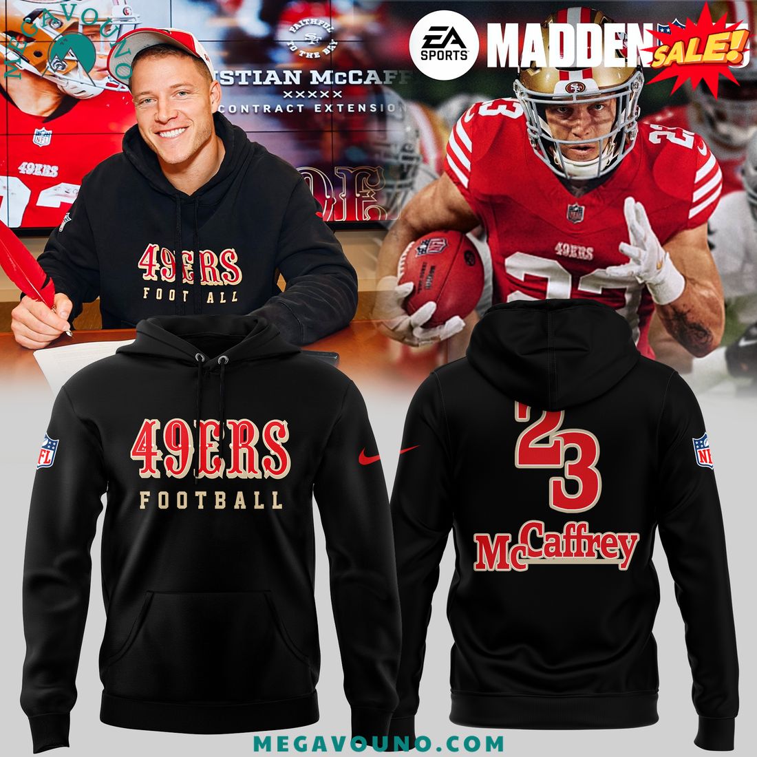 2024 San Francisco 49ers Football McCaffrey Hoodie