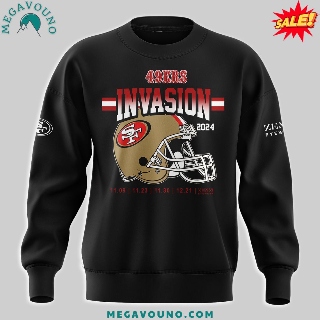 San Francisco 49ers Invasions Tour 2024 Sweater