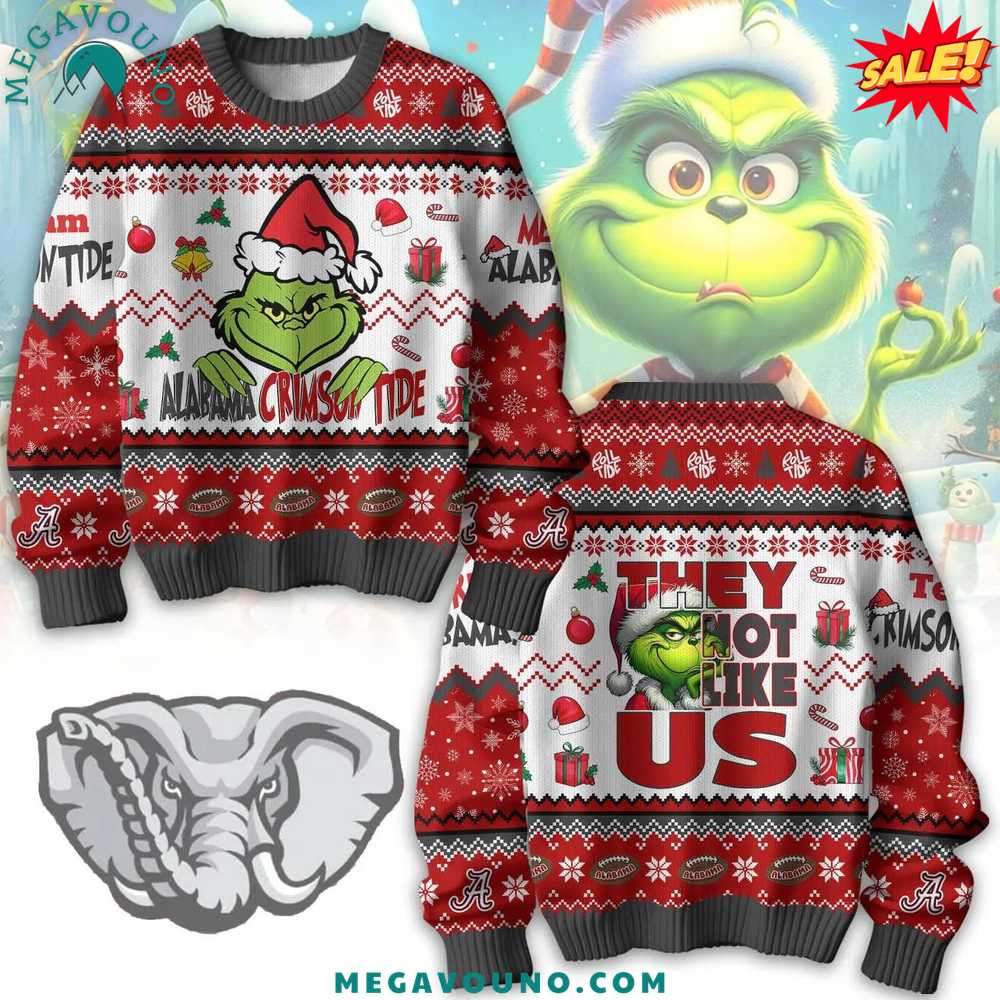 Alabama Crimson Tide x Grinch Special Edition 2024 Christmas Sweater