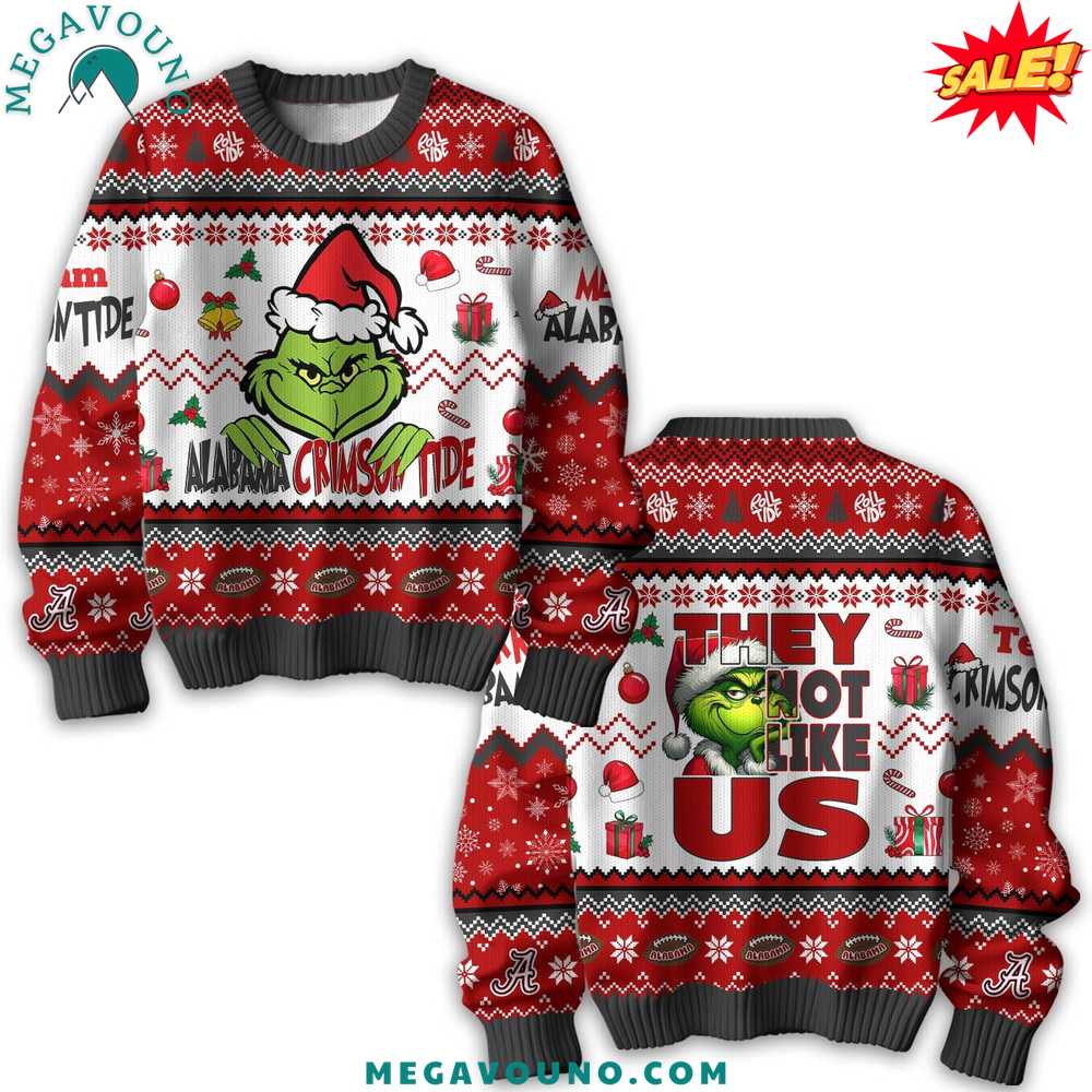 Alabama Crimson Tide x Grinch Special Edition 2024 Christmas Sweater