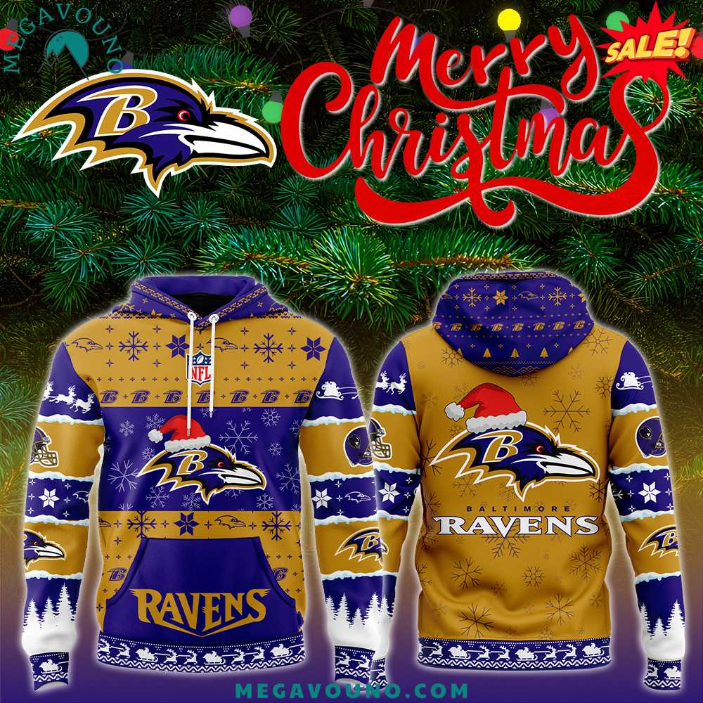 Baltimore Ravens Merry Christmas 2024 Hoodie