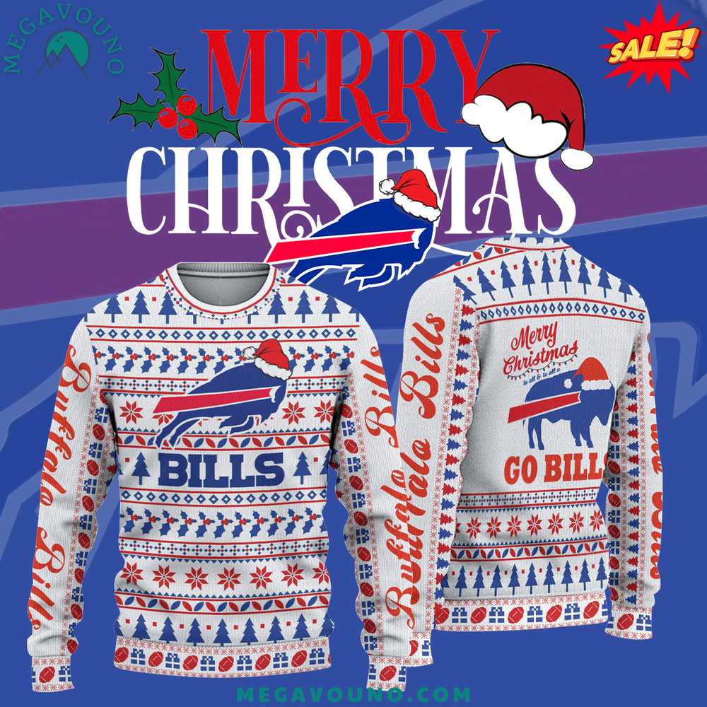 Buffalo Bills Merry Christmas 2024 Knitted Sweater