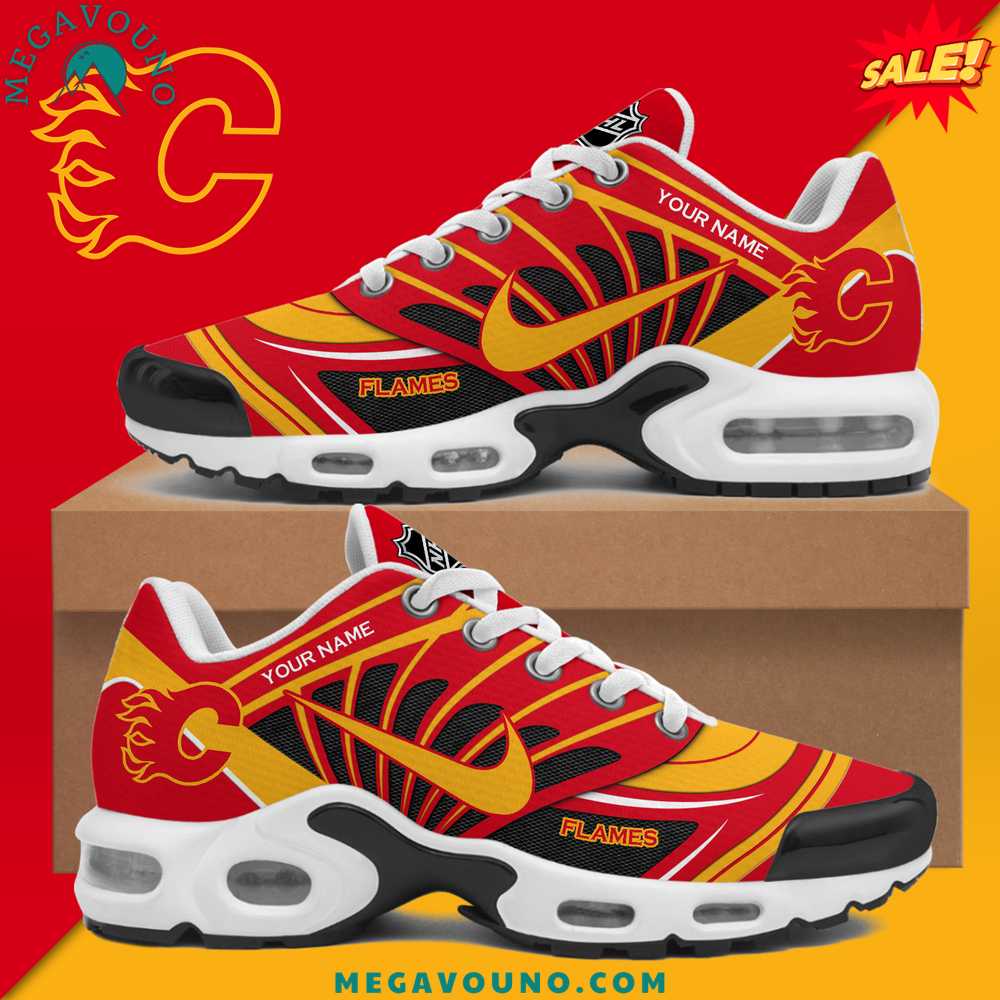 Calgary Flames 2024 Custom Name Air Max Plus