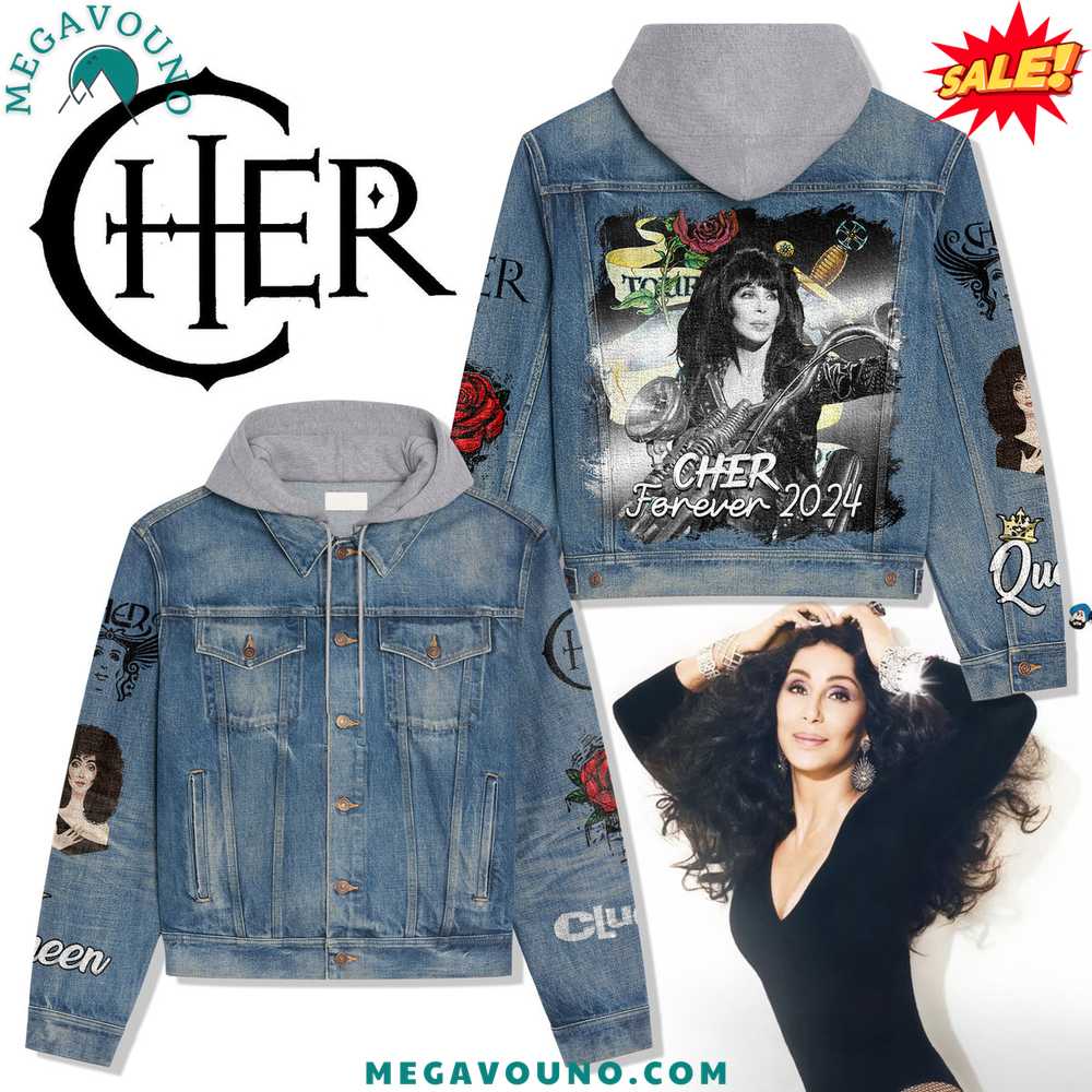 Cher 2024 Hooded Denim Jacket