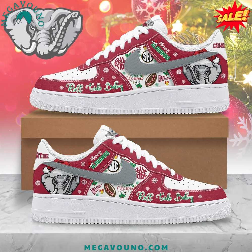 Limited Edition Alabama Crimson Tide 2024 Christmas Air Force 1