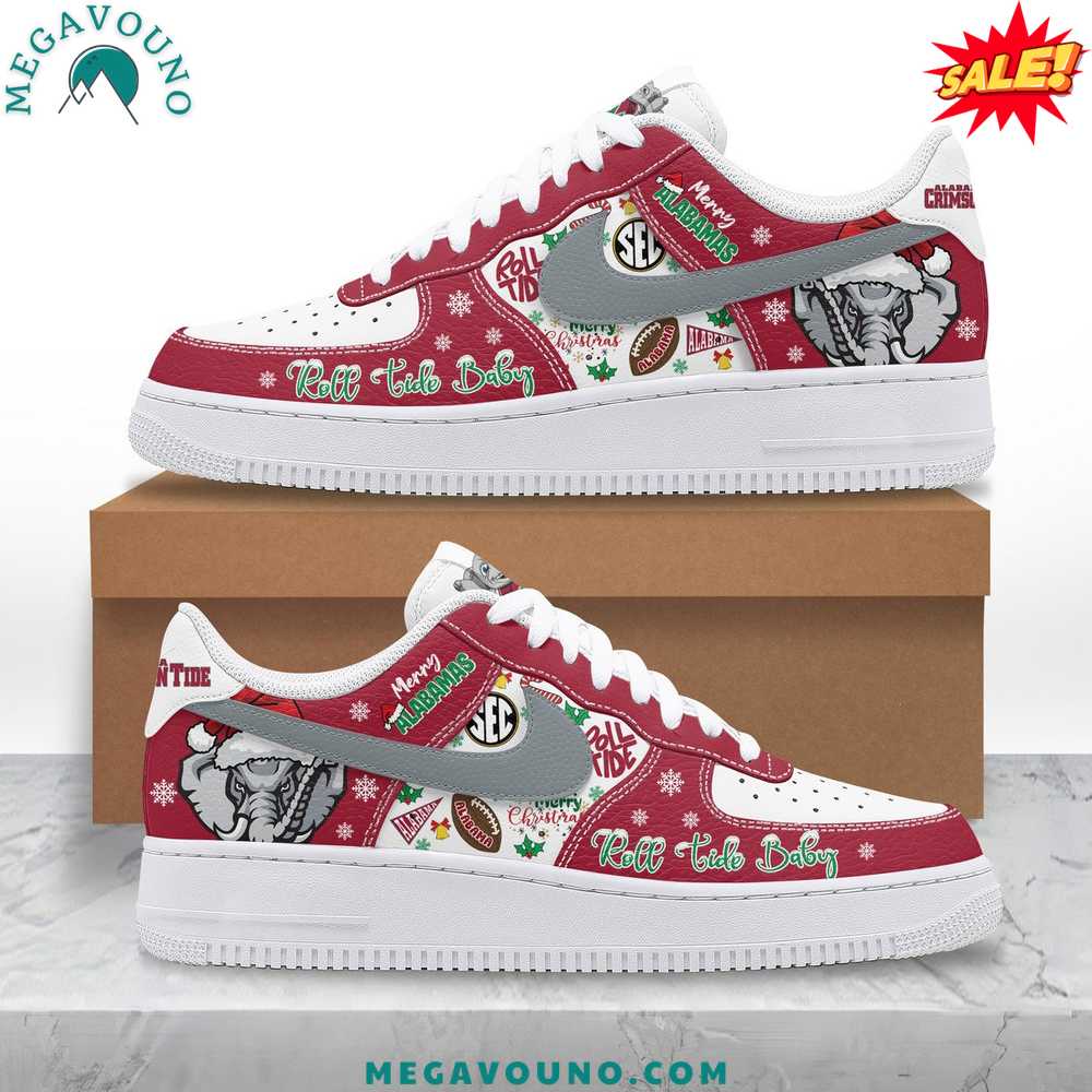 Limited Edition Alabama Crimson Tide 2024 Christmas Air Force 1