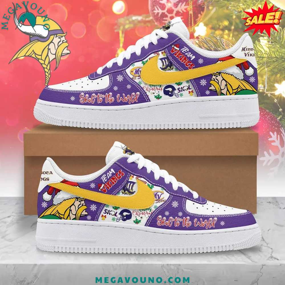 Minnesota Vikings 2024 Christmas Limited Edition Air Force 1