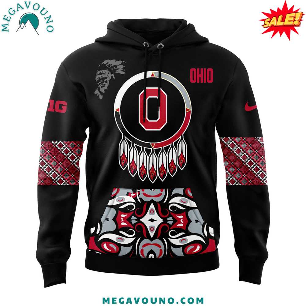 Ohio State Buckeyes 2024 Native American Heritage Month Premium Limited Pullover Hoodie