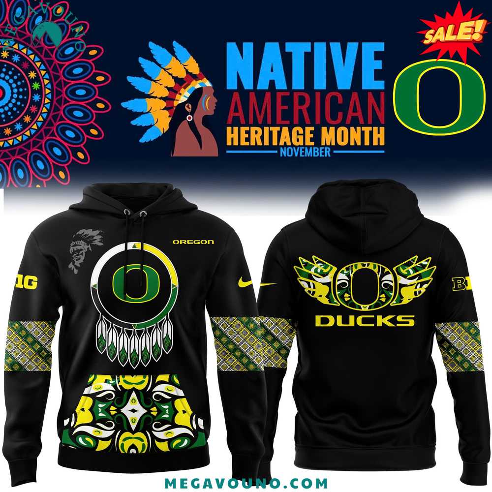 Oregon Ducks 2024 Native American Heritage Month Premium Limited Pullover Hoodie