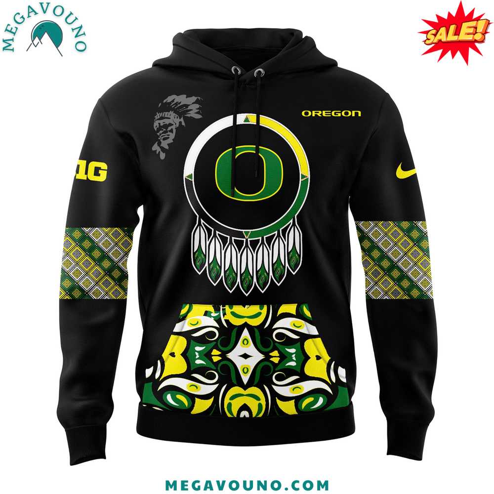 Oregon Ducks 2024 Native American Heritage Month Premium Limited Pullover Hoodie