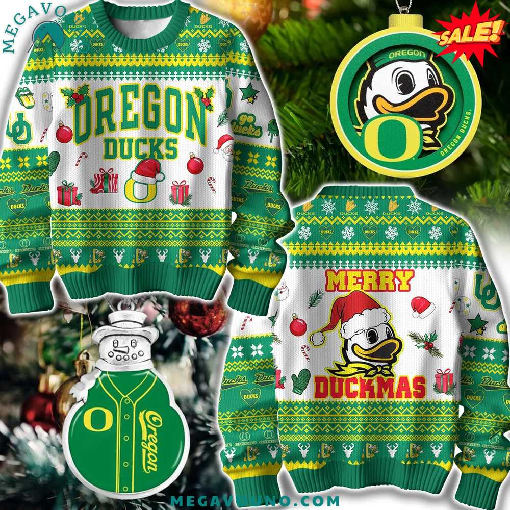 Premium Oregon Ducks Christmas Sweater