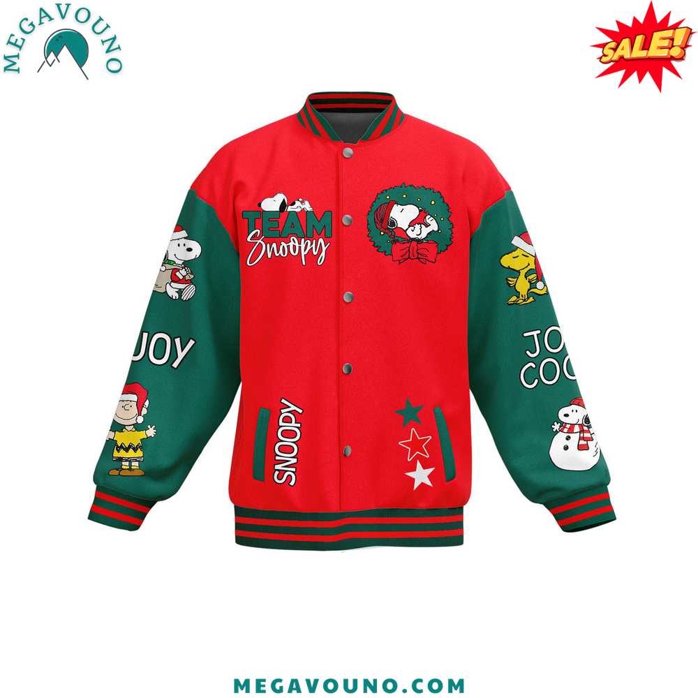 Premium Snoopy Christmas Baseball Jacket