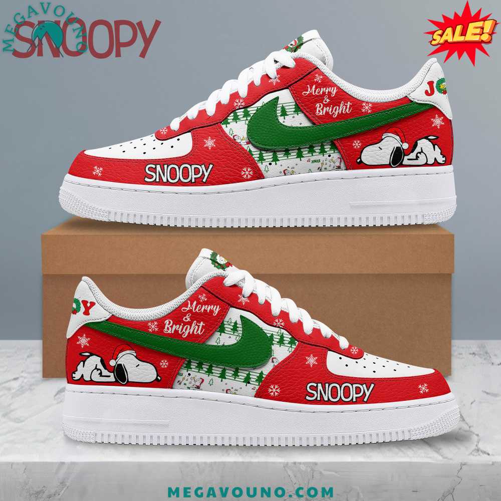 Snoopy Merry and Bright Christmas Limited Edition Air Force 1