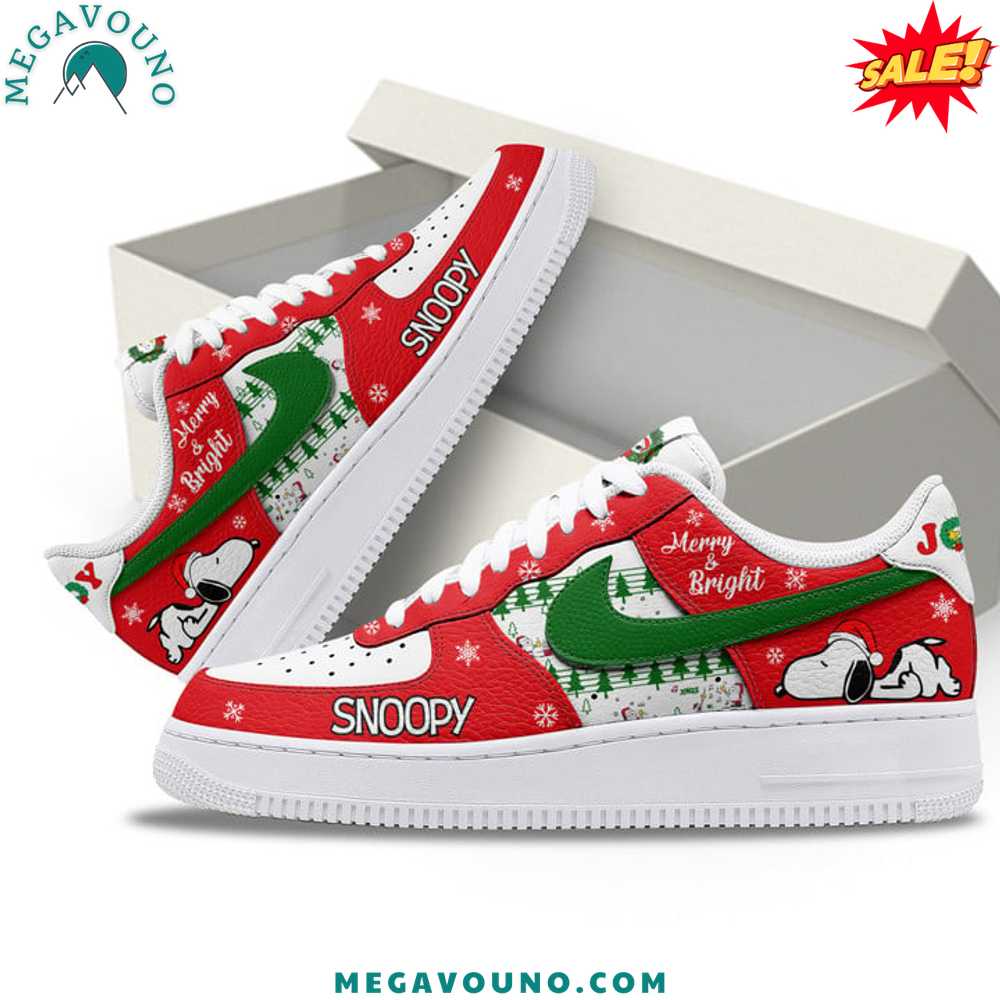 Snoopy Merry and Bright Christmas Limited Edition Air Force 1