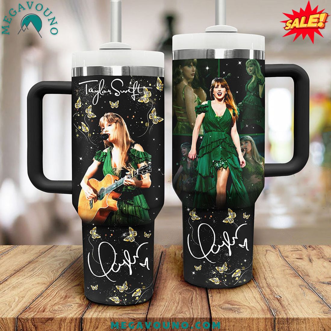 Taylor Swift With Signature Premium Handle Tumbler