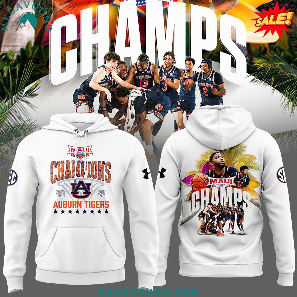 Auburn Basketball 2024 Maui Invitational CHAMPS Hoodie