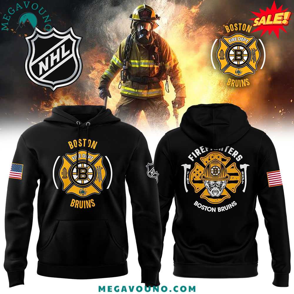 Boston Bruins x 2024 Firefighter Appreciation Night Premium Limited Hoodie