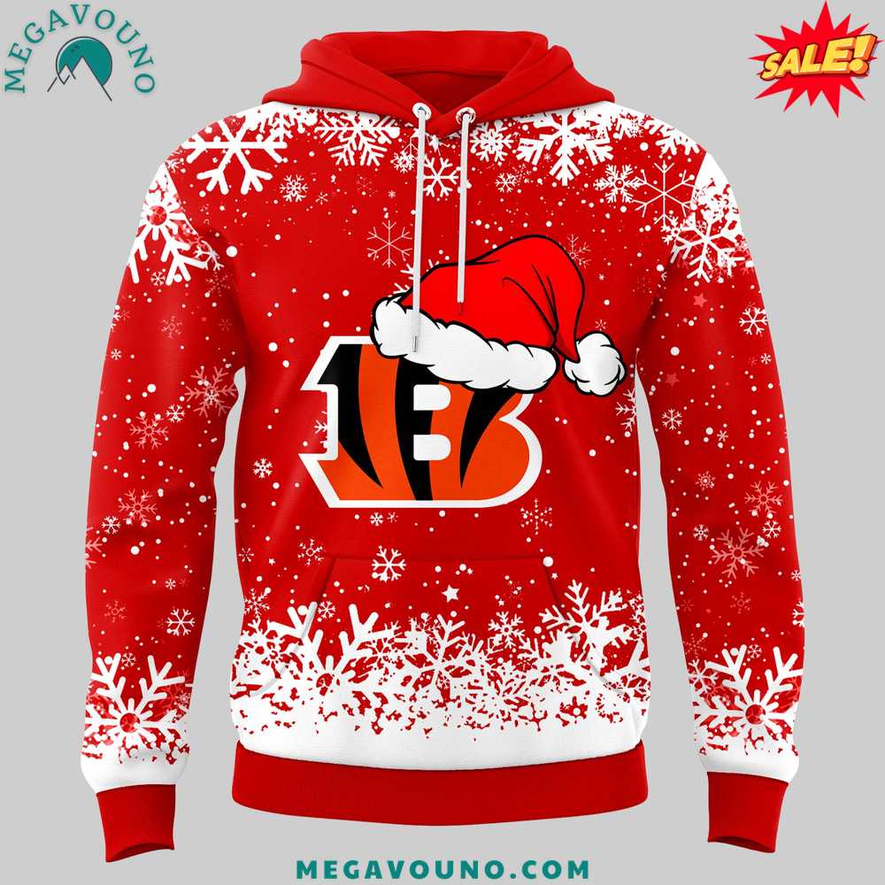 Cincinnati Bengals 2024 NFL Merry Christmas Premium Limited Pullover Hoodie