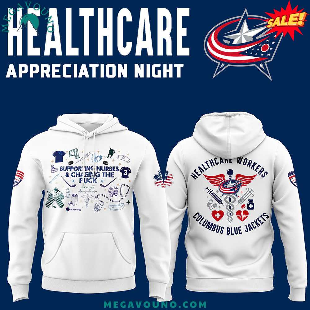 Columbus Blue Jackets x 2025 Healthcare Appreciation Night Premium Limited Hoodie