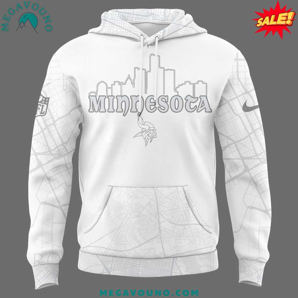 Limited Edition Minnesota Vikings White Hoodie 2024