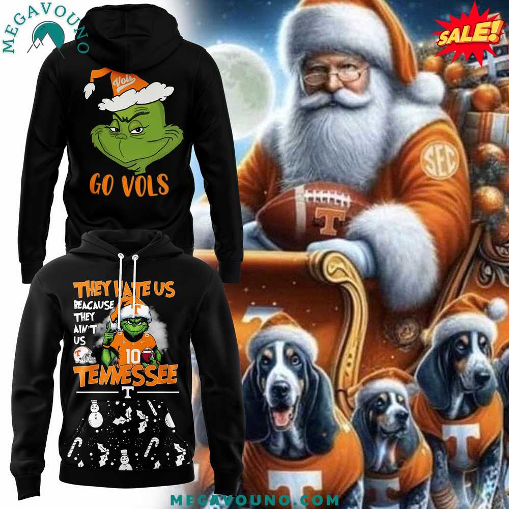 Merry Christmas 2024 Tennessee Football x Grinch Hoodie